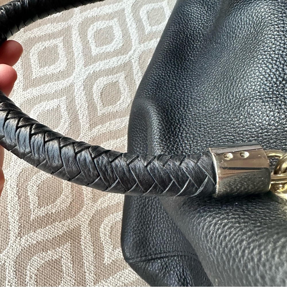 Cole Haan Benson Tote Black Pebbled Leather Quiet Luxury Classic - Picture 10 of 16